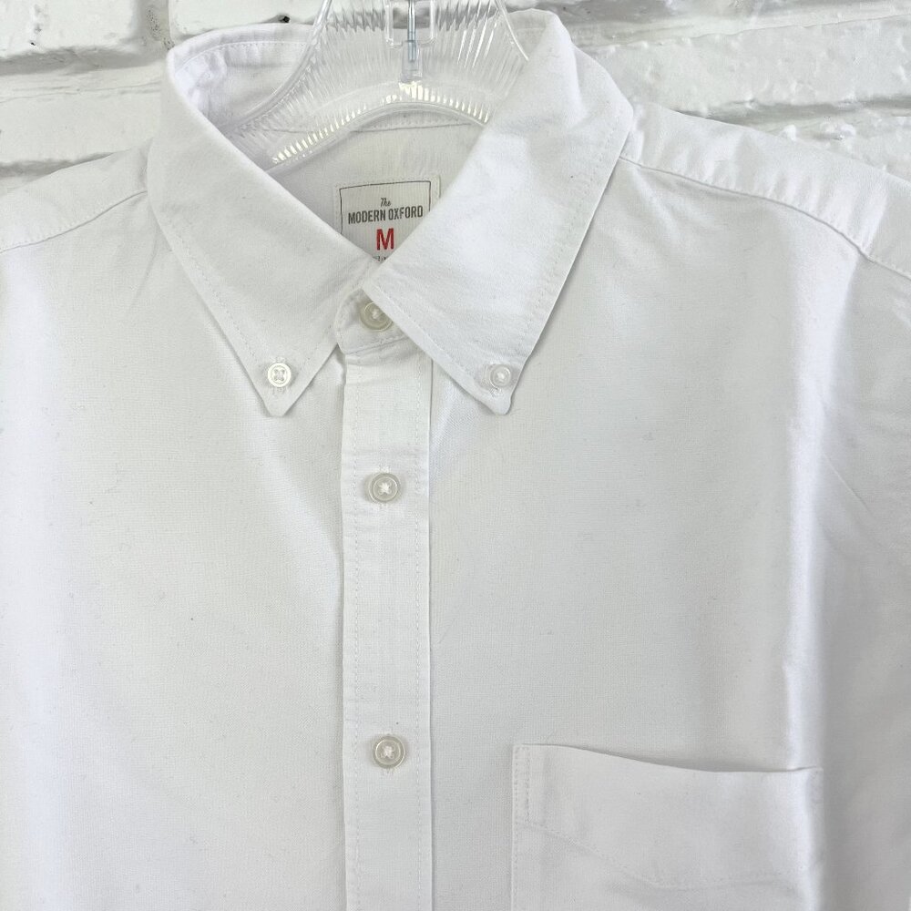 Gap Men's Long Sleeve Oxford Shirt Size L Bright White